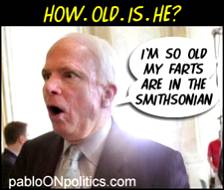 Older than Reagan, Dumber than Bush.  A real GOP winner.